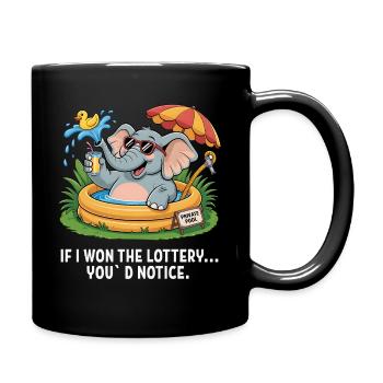Funny If I Won The Lottery You’d Notice Yacht boat - Tasse einfarbig - Schwarz - Rechts