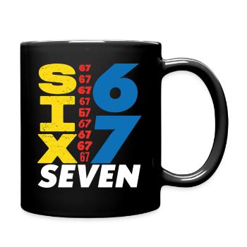 Sechs Sieben, 67 - Tasse einfarbig - Schwarz - Rechts