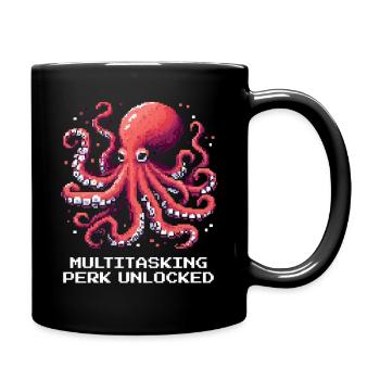 Capacité multitâche débloquée | Pieuvre - Mug uni - noir - Droite