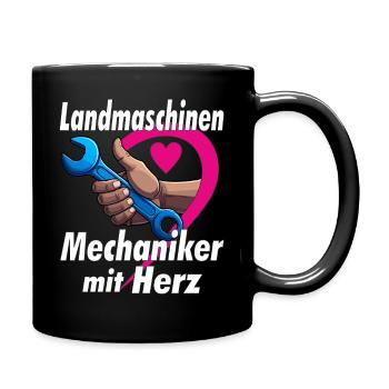 Agricultural machinery mechanic with HEART - Full Colour Mug - black - Right
