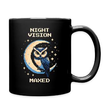 Night Vision: on Max | Owl Stealth - Full Colour Mug - black - Right