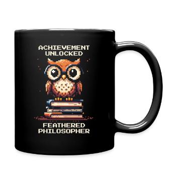 Succès : Philosophe à plumes | Hibou, Jdr - Mug uni - noir - Droite