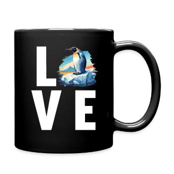 Pinguine Pinguin - Tasse einfarbig - Schwarz - Rechts