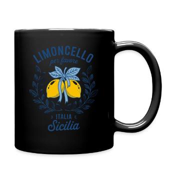 Limoncello Per Favore Italia Sicilia - Full Colour Mug - black - Right