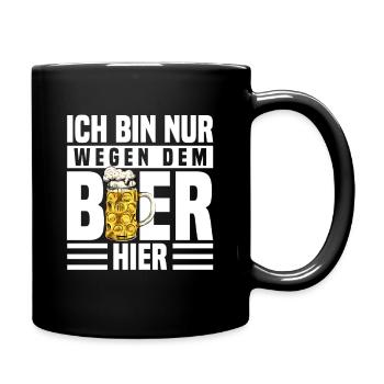 Je suis là juste pour la bière - Mug uni - noir - Droite