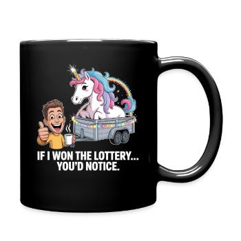 Funny If I Won The Lottery You’d Notice Yacht boat - Tasse einfarbig - Schwarz - Rechts