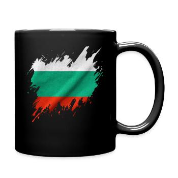 Bulgarian flag, torn style - Full Colour Mug - black - Right