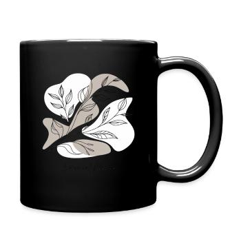 Botanical line art - Full Colour Mug - black - Right