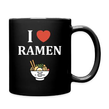 I Love Ramen Heart Bowl Illustrated - Full Colour Mug - black - Right