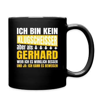 Je ne suis pas un petit malin Gerhard - Mug uni - noir - Droite
