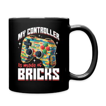 Building Blocks Gamer Gaming Brick Builder - Tasse einfarbig - Schwarz - Rechts