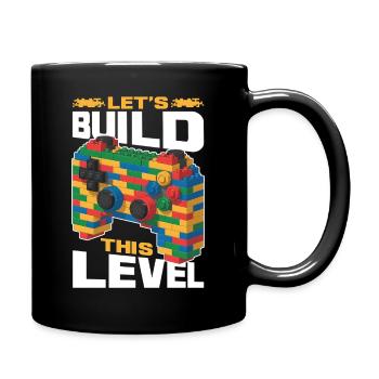 Building Blocks Gamer Gaming Brick Builder - Tasse einfarbig - Schwarz - Rechts