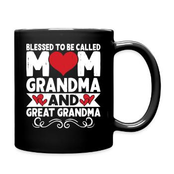 Oma Mama Geschenk Weihnachtsgeschenke Großmutter  - Tasse einfarbig - Schwarz - Rechts