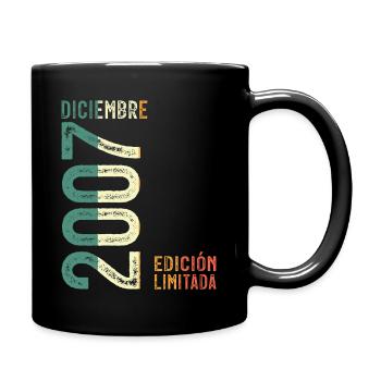 December 2007 Retro Vintage Birthday Gift - Full Colour Mug - black - Right