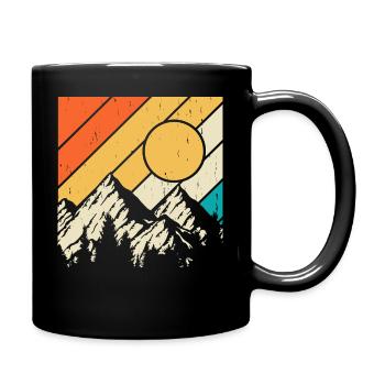 Hiking Hiker Mountaineer Gift - Full Colour Mug - black - Right