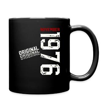 50. Geburtstag Original November Jahrgang 1976  - Tasse einfarbig - Schwarz - Rechts