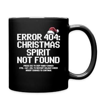 Erreur 404 Noël - Noël Nerd drôle - Mug uni - noir - Droite