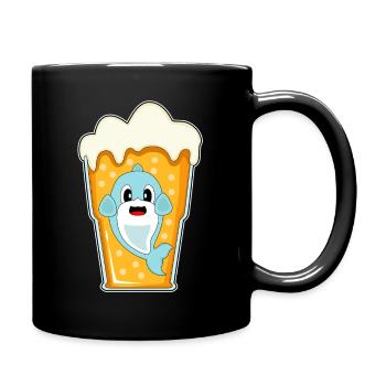 Delfin Bier - Tasse einfarbig - Schwarz - Rechts