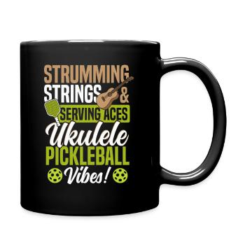 Hawaii Gitarre Ukemusic Pickleball Ukulele - Tasse einfarbig - Schwarz - Rechts