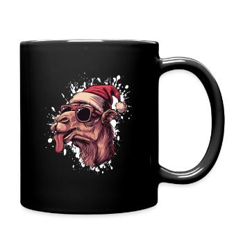 Kamel Weihnachten Lustig - Tasse einfarbig - Schwarz - Rechts