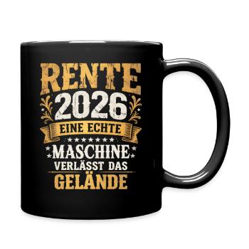 Retraite 2026 La machine quitte le site Vintage - Mug uni - noir - Droite