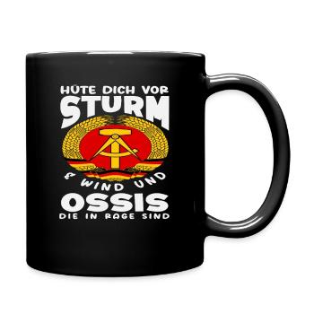 Sturm Wind Ossi In Rage Spruch DDR Stolz - Full Colour Mug - black - Right