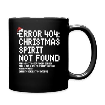 Erreur 404 Noël - Noël Nerd drôle - Mug uni - noir - Droite