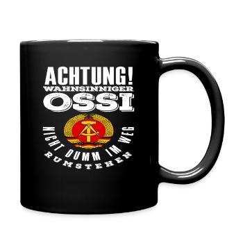 Attention Insane Ossi dit la fierté de la RDA - Mug uni - noir - Droite