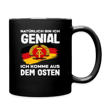 Genial ich kome aus dem Osten ossi Spruch DDR - Full Colour Mug - black - Right