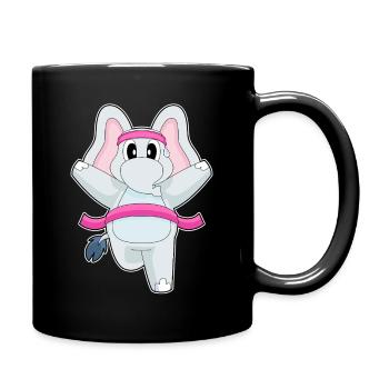 Elephant Jogger Jogging Sport - Full Colour Mug - black - Right