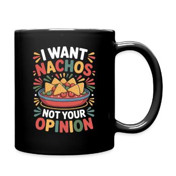 Tortilla Taco Mexikanisches Essen Nachos - Tasse einfarbig - Schwarz - Rechts