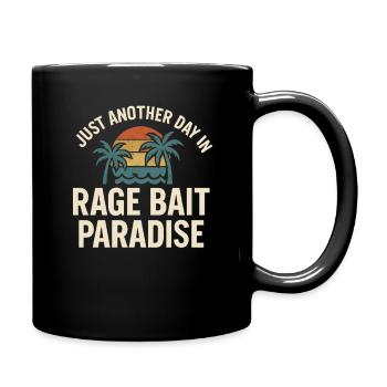 Rage Bait Paradise Retro Sunset, Drôle de dicton - Mug uni - noir - Droite