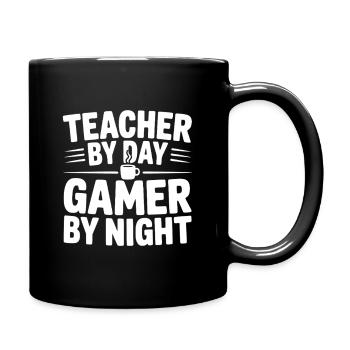 Professeur le jour, gamer la nuit - Mug uni - noir - Droite