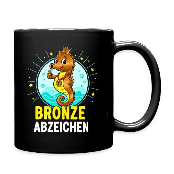Bronze Abzeichen Schwimmkurs Bestanden  - Tasse einfarbig - Schwarz - Rechts