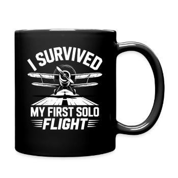 Premier vol Vol en avion - Mug uni - noir - Droite