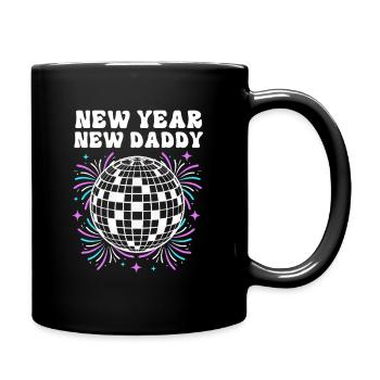 Gender Reveal Silvester Neujahr Neues Jahr - Tasse einfarbig - Schwarz - Rechts