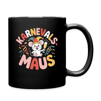 Karnevalsmaus Karneval Köln Kölner Karnevals Maus - Tasse einfarbig - Schwarz - Rechts