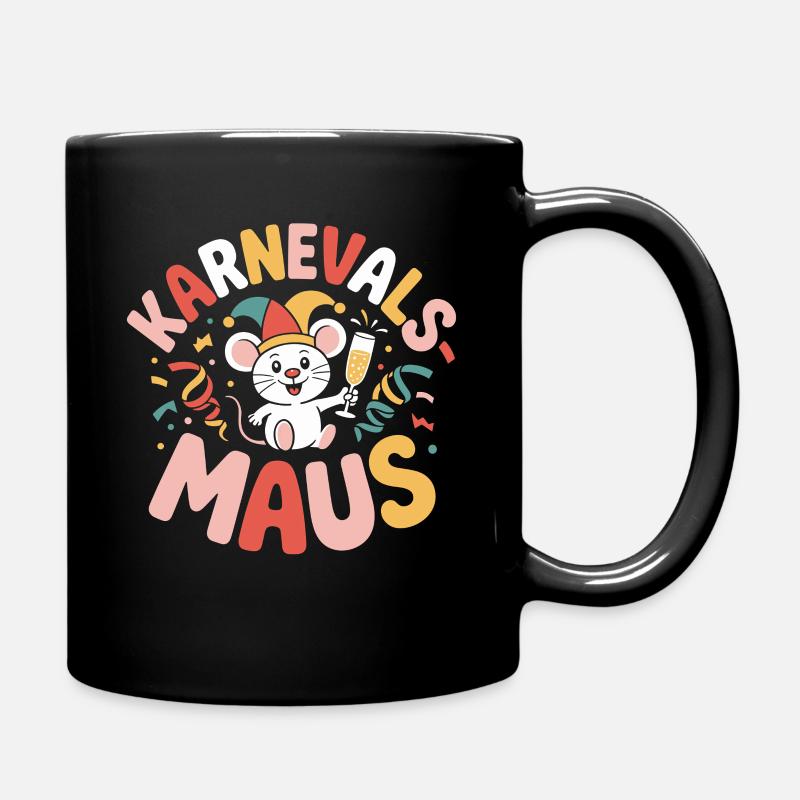 Karnevalsmaus Karneval Köln Kölner Karnevals Maus - Tasse einfarbig - Schwarz