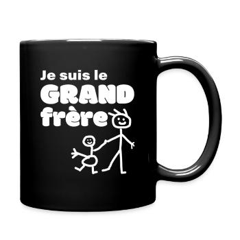 Je suis le Grand Frère Humour et Fierté Familiale - Mug uni - noir - Droite
