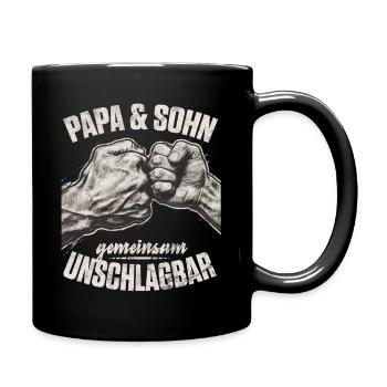 Dad and son Faust together unbeatable - Full Colour Mug - black - Right