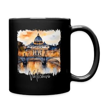 Aquarelle du Vatican - Mug uni - noir - Droite
