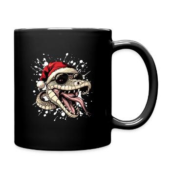 Serpent Cobra Noël Drôle - Mug uni - noir - Droite
