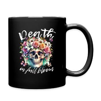 Flowers Skull Beauty Bloom - Full Colour Mug - black - Right