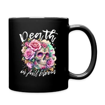 Flowers Skull Beauty Bloom - Full Colour Mug - black - Right