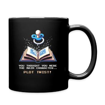Plot Twist | Das Baby ist jetzt der Held - Tasse einfarbig - Schwarz - Rechts