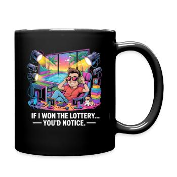 Funny If I Won The Lottery You’d Notice Yacht boat - Tasse einfarbig - Schwarz - Rechts