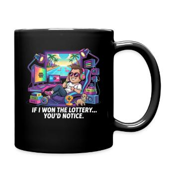 Funny If I Won The Lottery You’d Notice Yacht boat - Tasse einfarbig - Schwarz - Rechts