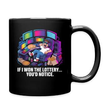 Funny If I Won The Lottery You’d Notice Yacht boat - Tasse einfarbig - Schwarz - Rechts