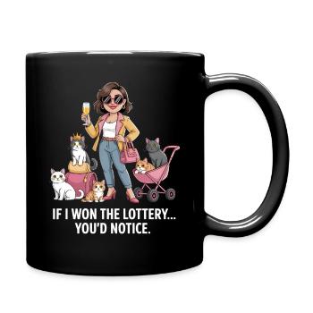 Funny If I Won The Lottery You’d Notice Yacht boat - Tasse einfarbig - Schwarz - Rechts
