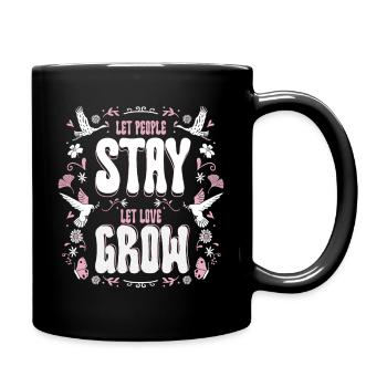 L’humanité, que les gens restent, que l’amour grandisse - Mug uni - noir - Droite